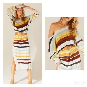 Jen’s Pirate Booty SWALLOWTAIL Gray Maxi Dress Metallic Asymmetrical Sz S